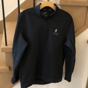 NIKE x FireRock Golf Club Half-Zip Therma Repel Pullover Sweater - Black, Size M